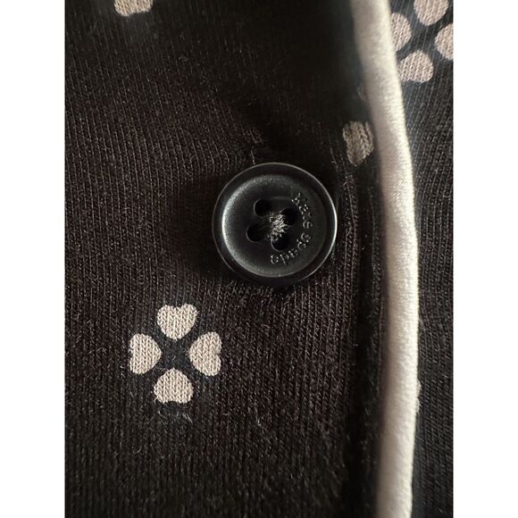 Kate Spade Pajama Set Black Light Pink Short Sleeve Modal Buttery Soft - Picture 5 of 11